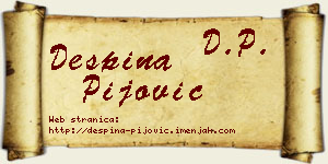Despina Pijović vizit kartica